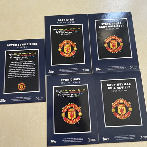 2025-26 Topps Decades Manchester United sticker lot
