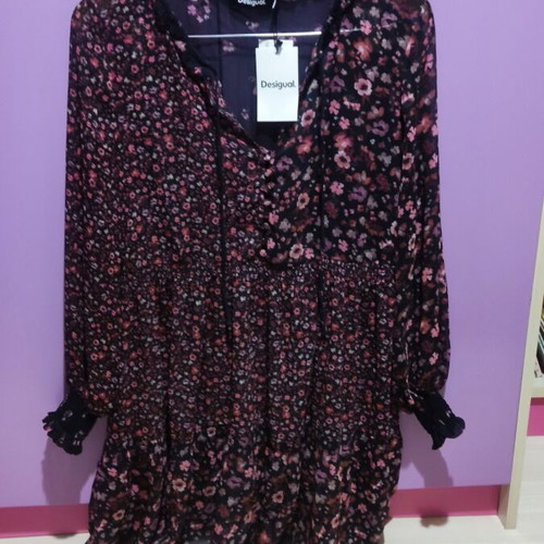 Desigual floral dress Medium new with tags, chiffon, colorful