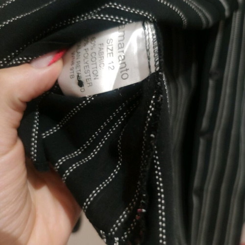 Striped shirt black like new, size L