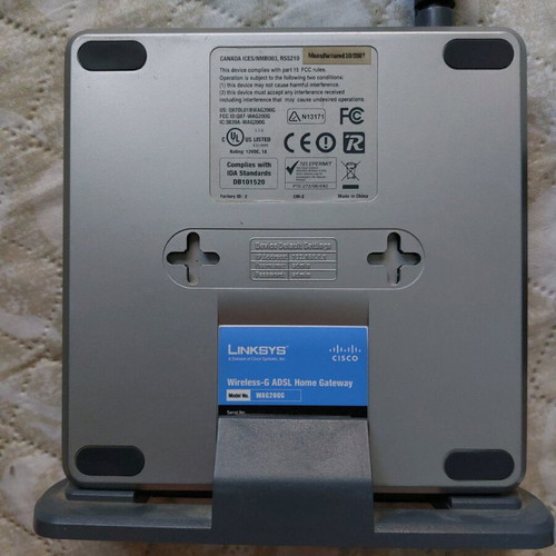 Linksys Router WAG200G used with power adapter Wireless-G ADSL Home Gateway