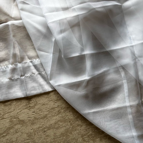 Set of white curtains new, thin
