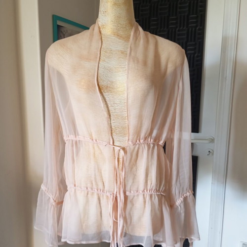 Fidele silk blouse like new, pink, size ML