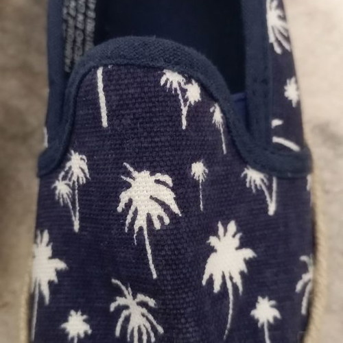 Espadrilles kids fabric H&M size 25 new, blue with palm tree design