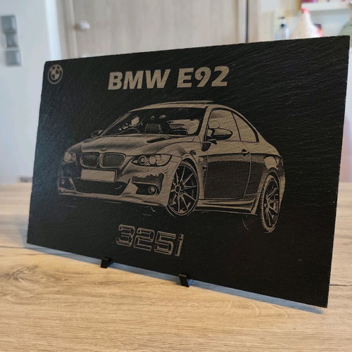 BMW E92 325i decorative granite plaque with engraving new