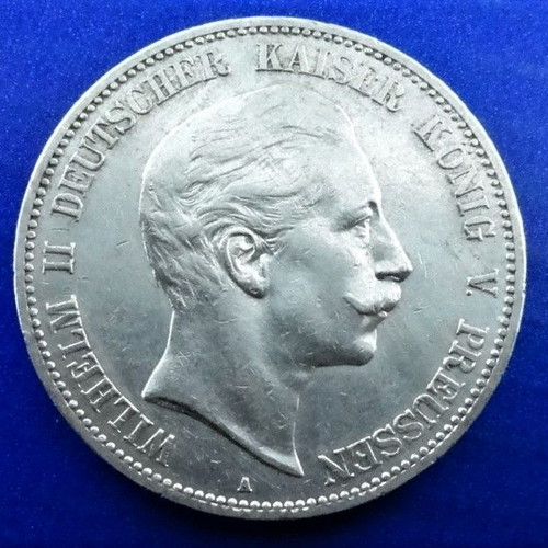 German States Prussia 1907 5 mark like new