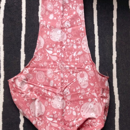 Large bag with skulls new, pink and orange