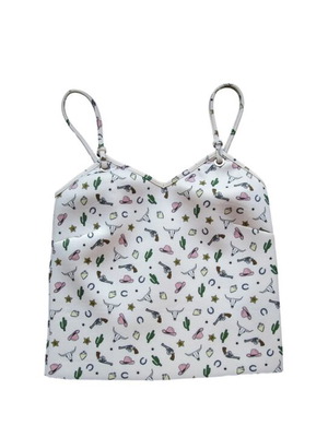 American Retro neoprene cami top new, size S, cowboy print