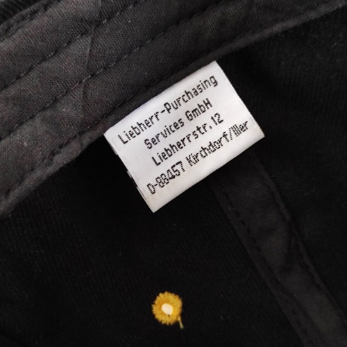 Liebherr Snapback Hat used, black and yellow