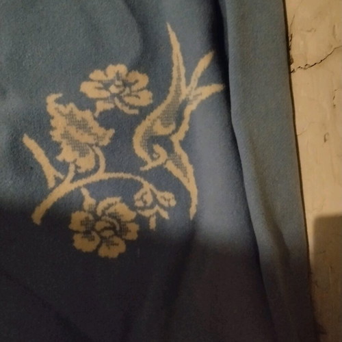 Vintage double-sided wool blanket like new, traditional