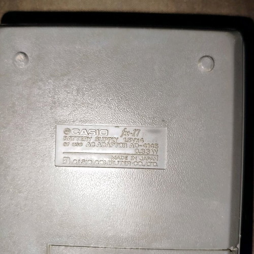Casio fx-17 vintage calculator used with case