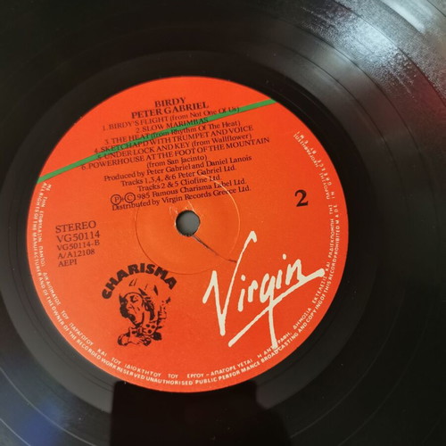 Birdy Soundtrack vinyl used, Peter Gabriel, Greek 1985 edition