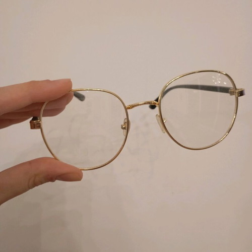 Glasses elegant gold with black details like new