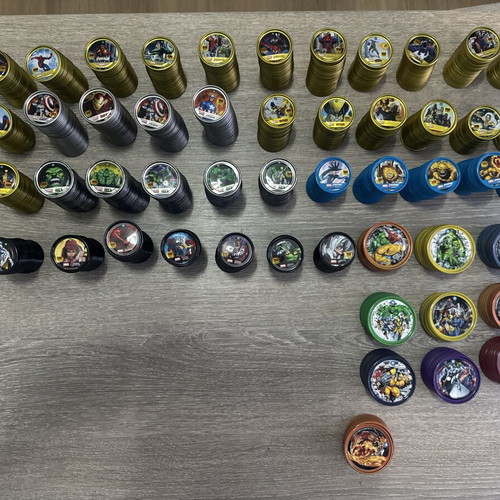 Marvel Heroes Metal Tazos collection like new, #1 to #50