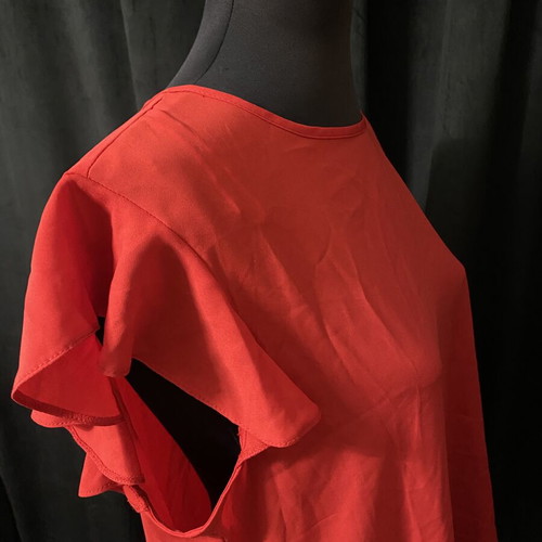 Blouse new, short sleeve, red, sizes S/M and M/L