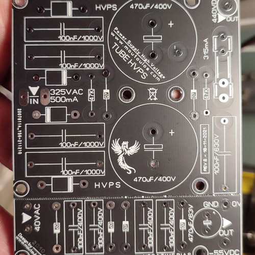 Power Supply HV & Negative PCB for 2xEL34 PP, new