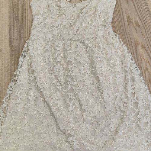 Coquette lace mini dress, ivory, y2k style