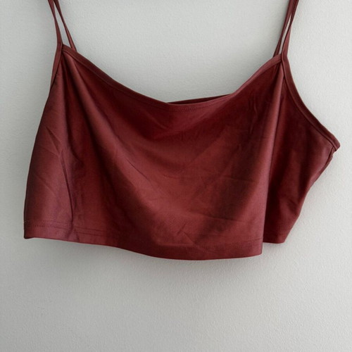 Crop top, like new, pink and red