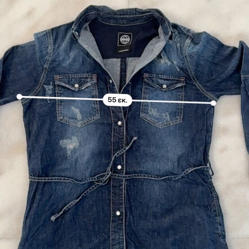 Denim midi dress size large New Look like new, blue