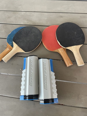 Δύχτι ping pong με ρακέτες μεταχειρισμένο, καλή κατάσταση
