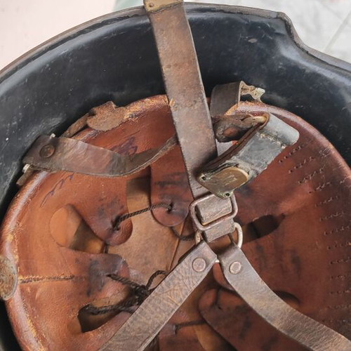 German World War II helmet used, complete