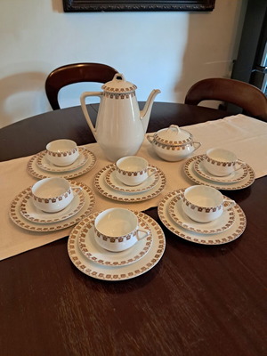 Vindage porcelain tea set like new, 1900-1930, German factory