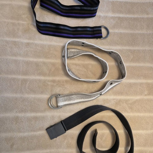 Attrattivo belt set of 3 new, gray and purple