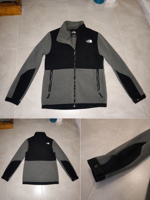 The North Face fleece jacket, black and grey