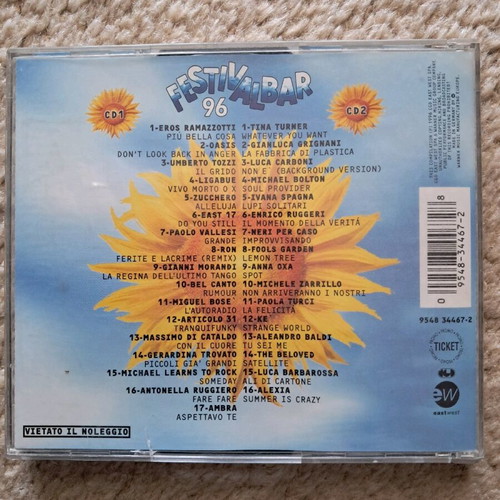 Festivalbar 96 double CD used, 90s pop collection