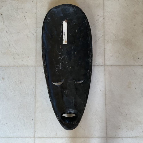 Handmade wooden ethnic wall mask with dot art technique like new