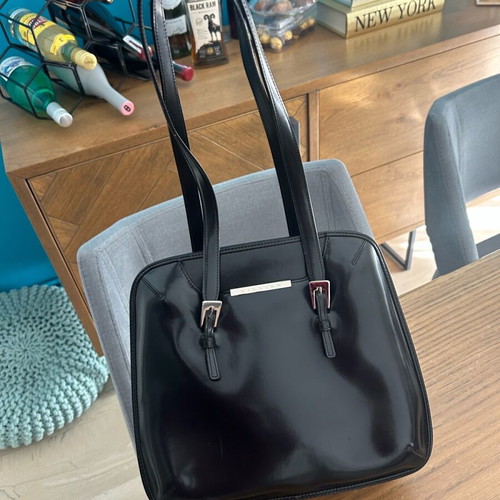 Handbag used, shoulder, black without damage