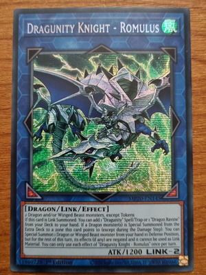 Dragunity Knight - Romulus Mp20 like new, Prismatic Secret Rare 1st edition