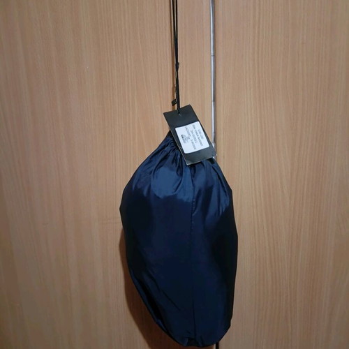 New dark blue quilted jacket.