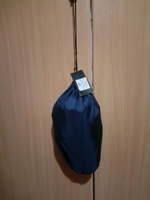 New dark blue quilted jacket.
