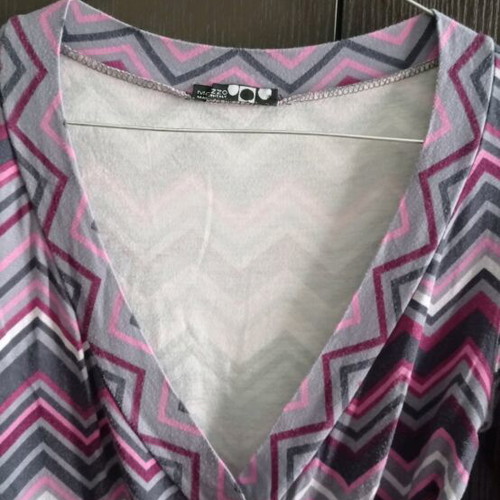 Women's blouse used with neckline, striped, one size
