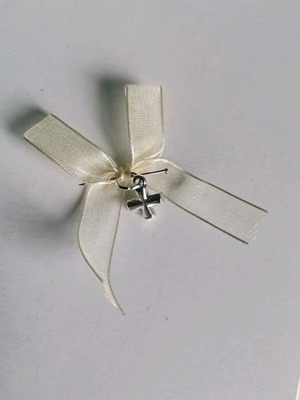 Handmade baptism favors new, pack of 55 with cross charm