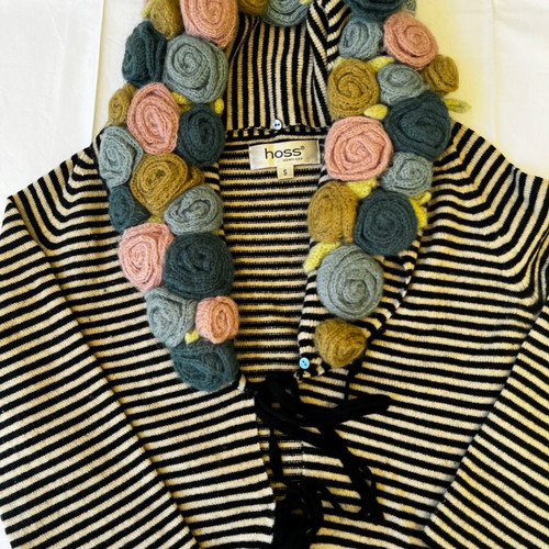 Hoss Intropia cardigan wool used, multicolor with flowers