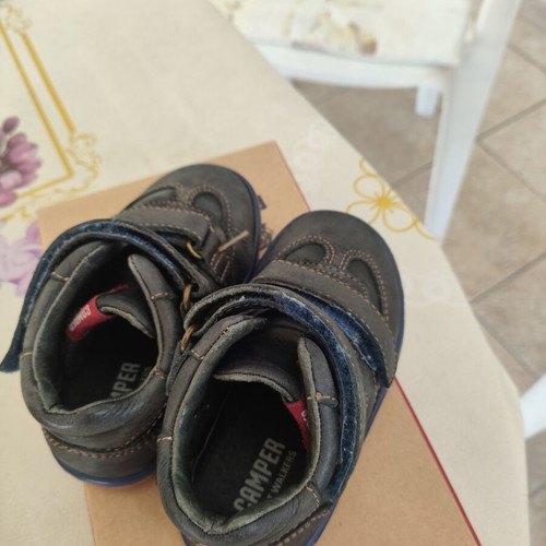 Camper kids shoes size 22 like new, gray and blue