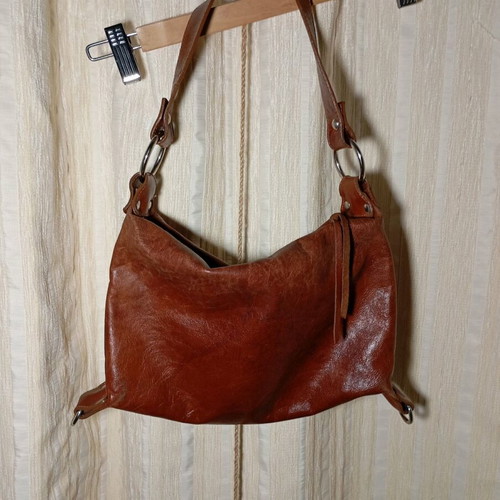Gianni Notaro leather shoulder bag used brown genuine leather