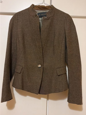 Wool blazer Zara XS like new, brown