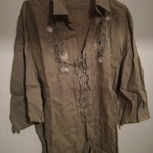 Women's linen shirts used, size XXXL, green