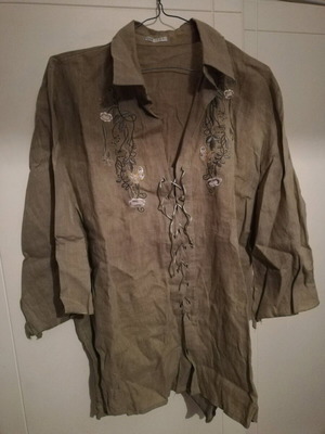 Women's linen shirts used, size XXXL, green