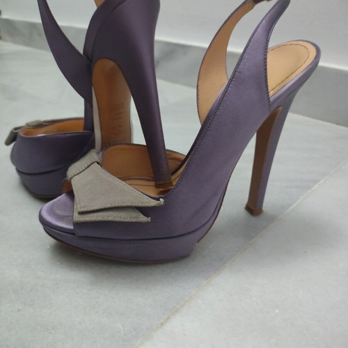 Pollini mule σατέν μωβ πέδιλα νούμερο 36,5