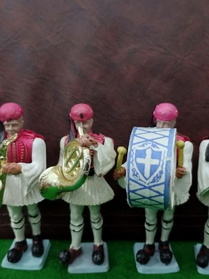 Фигурки войници Атина нови, банда Евзони с 4 музикални инструмента