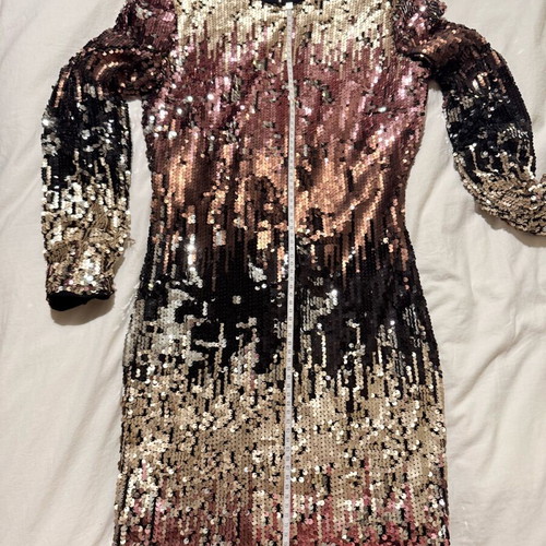 knee length dresses for ladies Zara Sequin Top main image 0