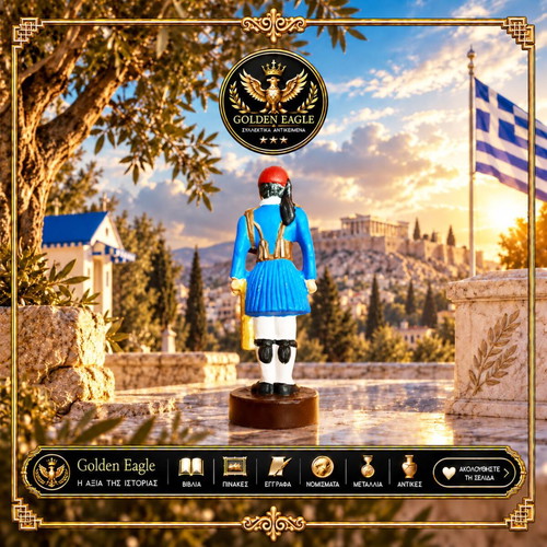 Εύζωνας παραδοσιακή φιγούρα, χειροποίητη συλλεκτική