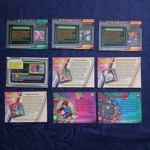 Marvel Onslaught Ultra 1996 card pack used, 9 cards