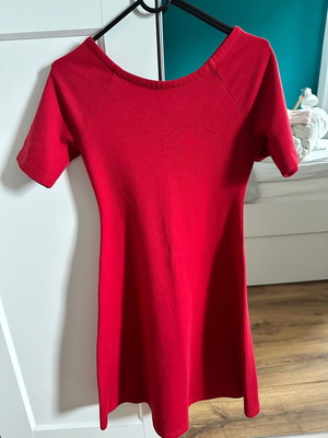 Zara red short-sleeve dress, size S