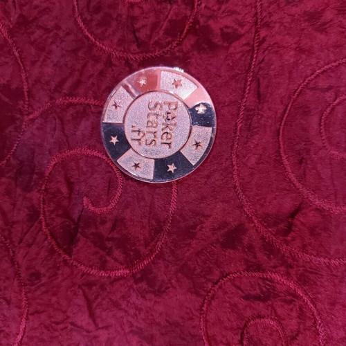 Poker Stars chip used, gold color, 3 cm diameter