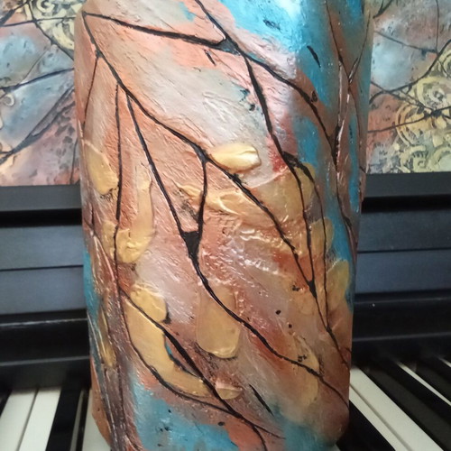 Handmade decorative vase new gypsum painted by LuAna