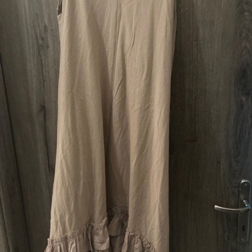Zara nude dress with ruffles new, summer cotton